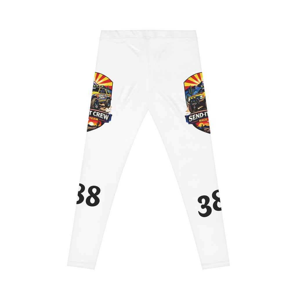 38 Crew Graphic Leggings — Vintage Racing Patch Print