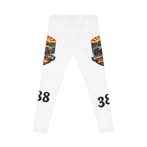 38 Crew Graphic Leggings — Vintage Racing Patch Print