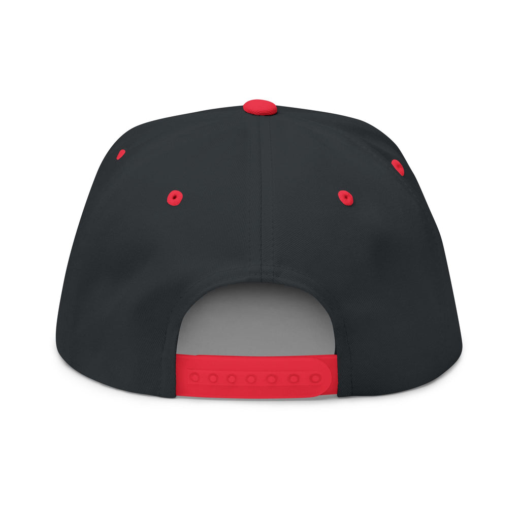 Embroidered Flat Bill Cap — Custom Gothic Text Snapback