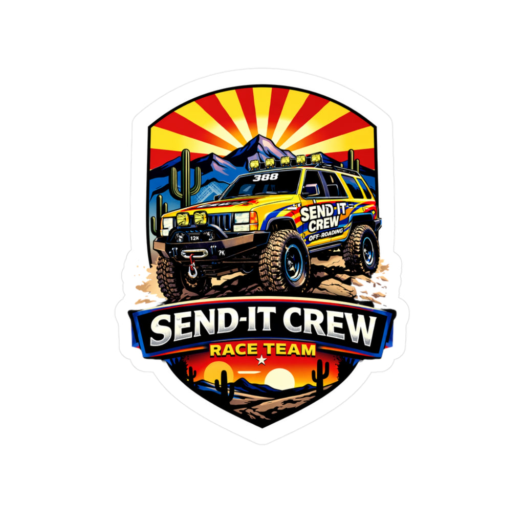 Send-It Crew Off-Road Decal Sticker — Race Team Kiss-Cut Vinyl