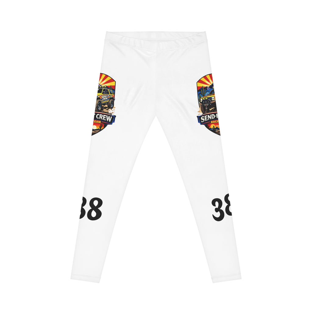 38 Crew Graphic Leggings — Vintage Racing Patch Print