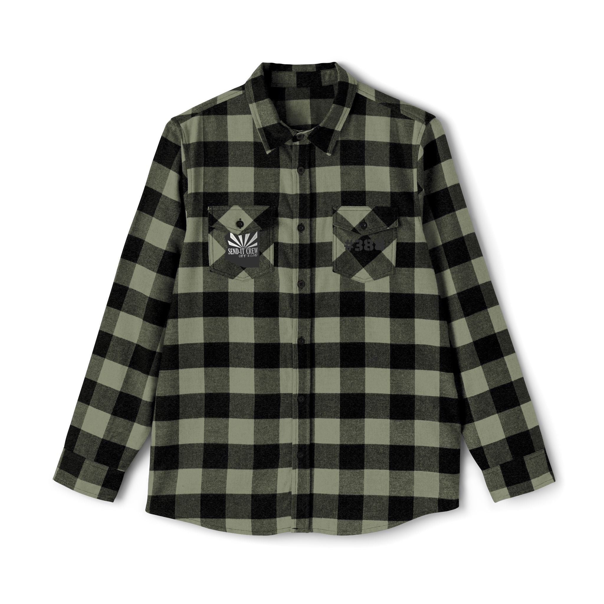 Olive & Black Buffalo Plaid Flannel Shirt