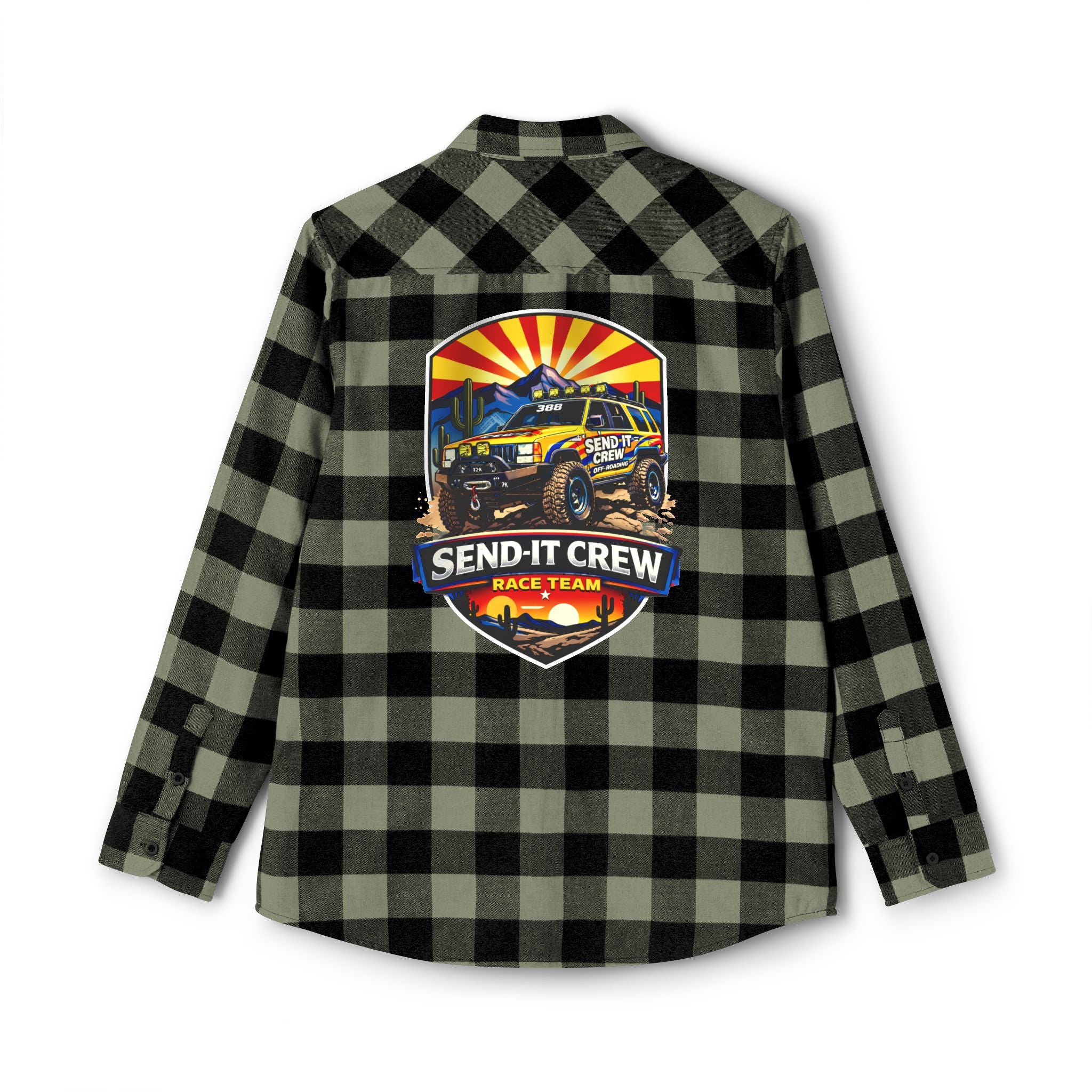 Olive & Black Buffalo Plaid Flannel Shirt